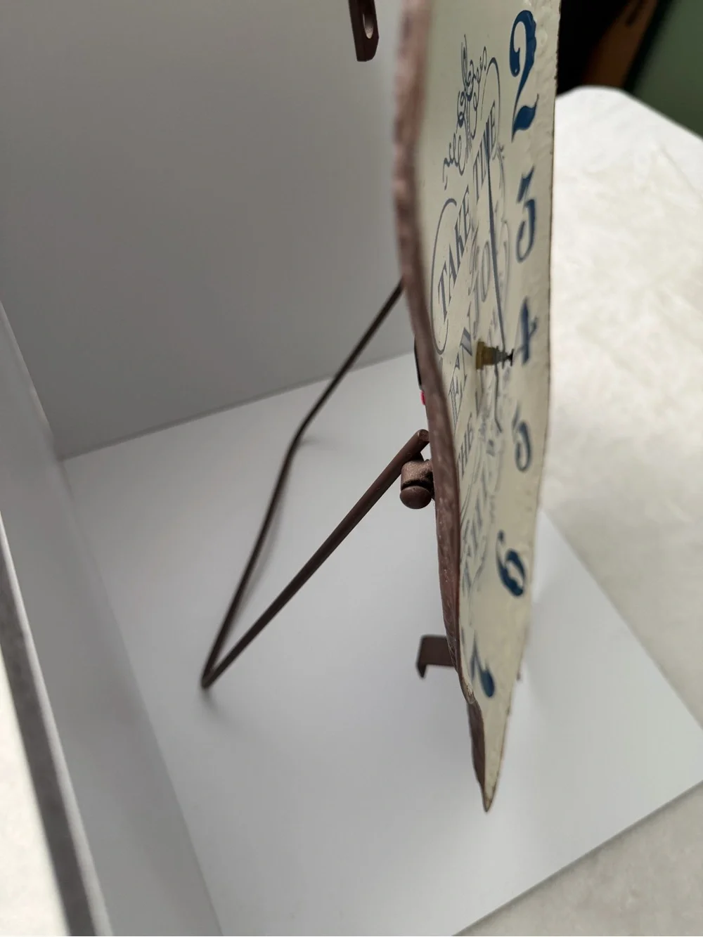 Take Time Enjoy The Little Things Blue & White Wall or Standing Clock
